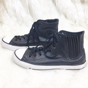 ⤵️$56 Converse All Star Leather High Tops Sneakers